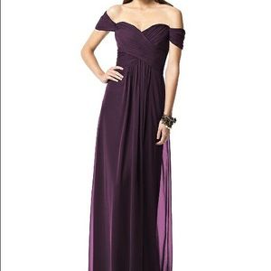 Black Dessy 2844 Off-Shoulder Bridesmaid Dress